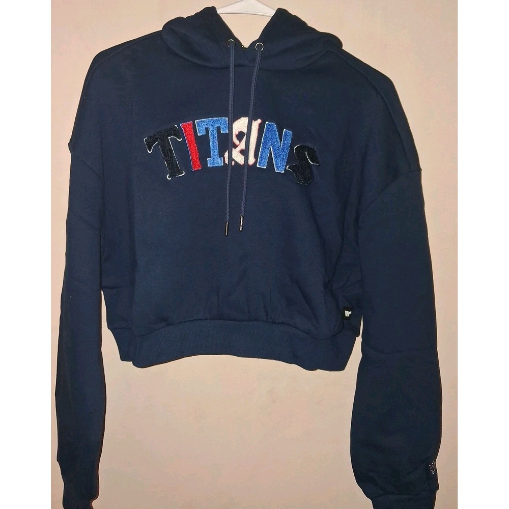Women's Tennessee Titans The Wild Collective Women's Cropped Pullover Hoodie S - Picture 3 of 7